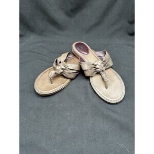 Frye Carson Twisted Braided Thong Sandal Women’s Size 10 M Brown Tan Grey Taupe